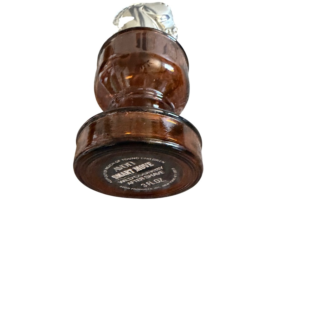 Vintage Avon Smart Move Wild Country After Shave Chess Knight Amber Glass Bottle - Picture 6 of 6